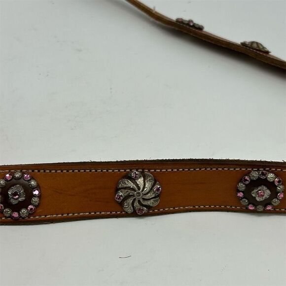 HWG Overlay Women\'s Pink Rhinestone Encrusted Western Belt 36\